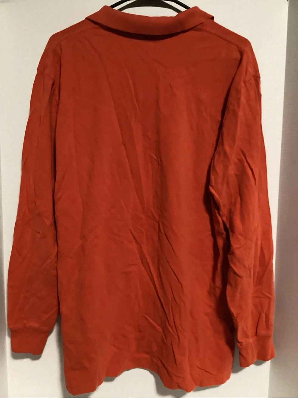 Ralph Lauren Orange Long-Sleeve Rugby Polo with Embroidered Pony